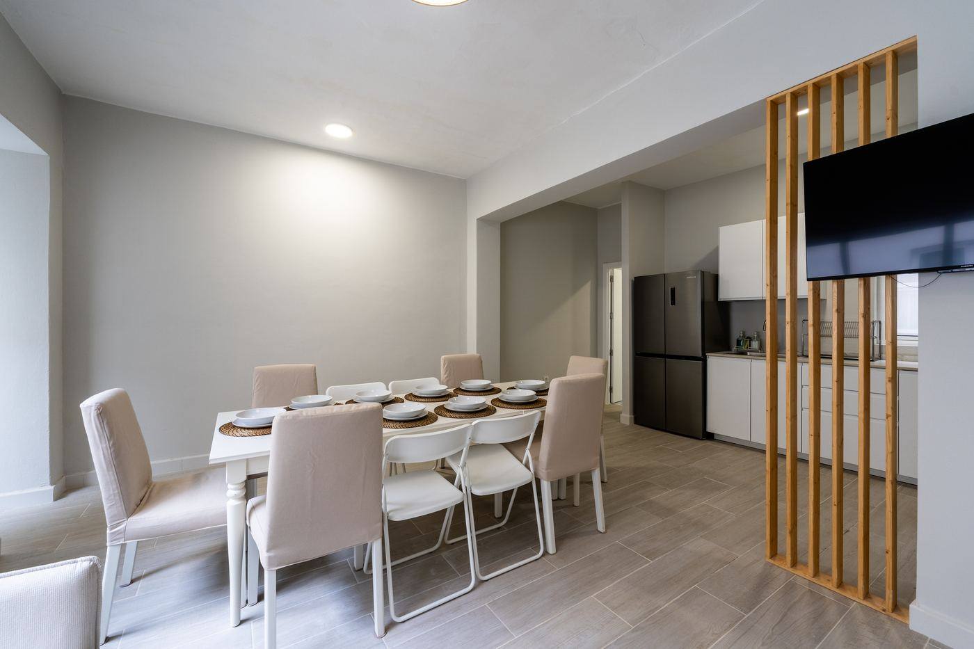 Dining table set for the group