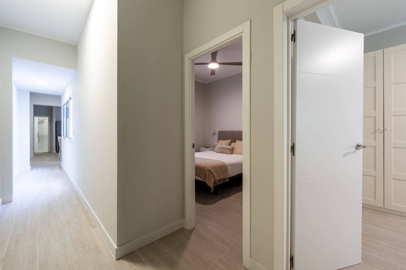 Hallway leading to the rooms