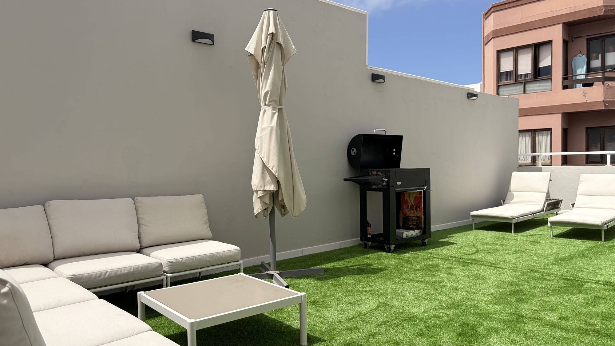 Rooftop lounge area